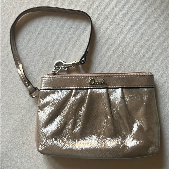 Coach Handbags - LOW START Coach Metallic Wristlet